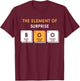 Boo Element of Surprise Halloween Periodic Table DIY Costume T-Shirt - T-Shirt | Maroon