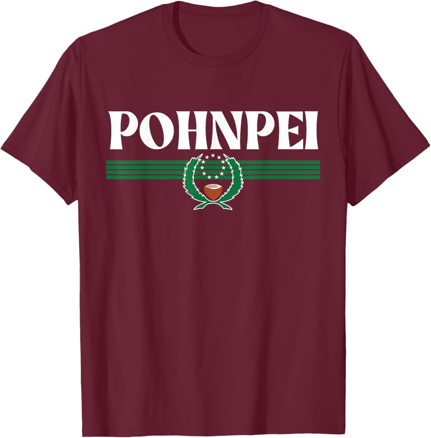 Pohnpei Micronesia, Pohnpei Flag, Pohnpei T-Shirt - T-Shirt | Maroon