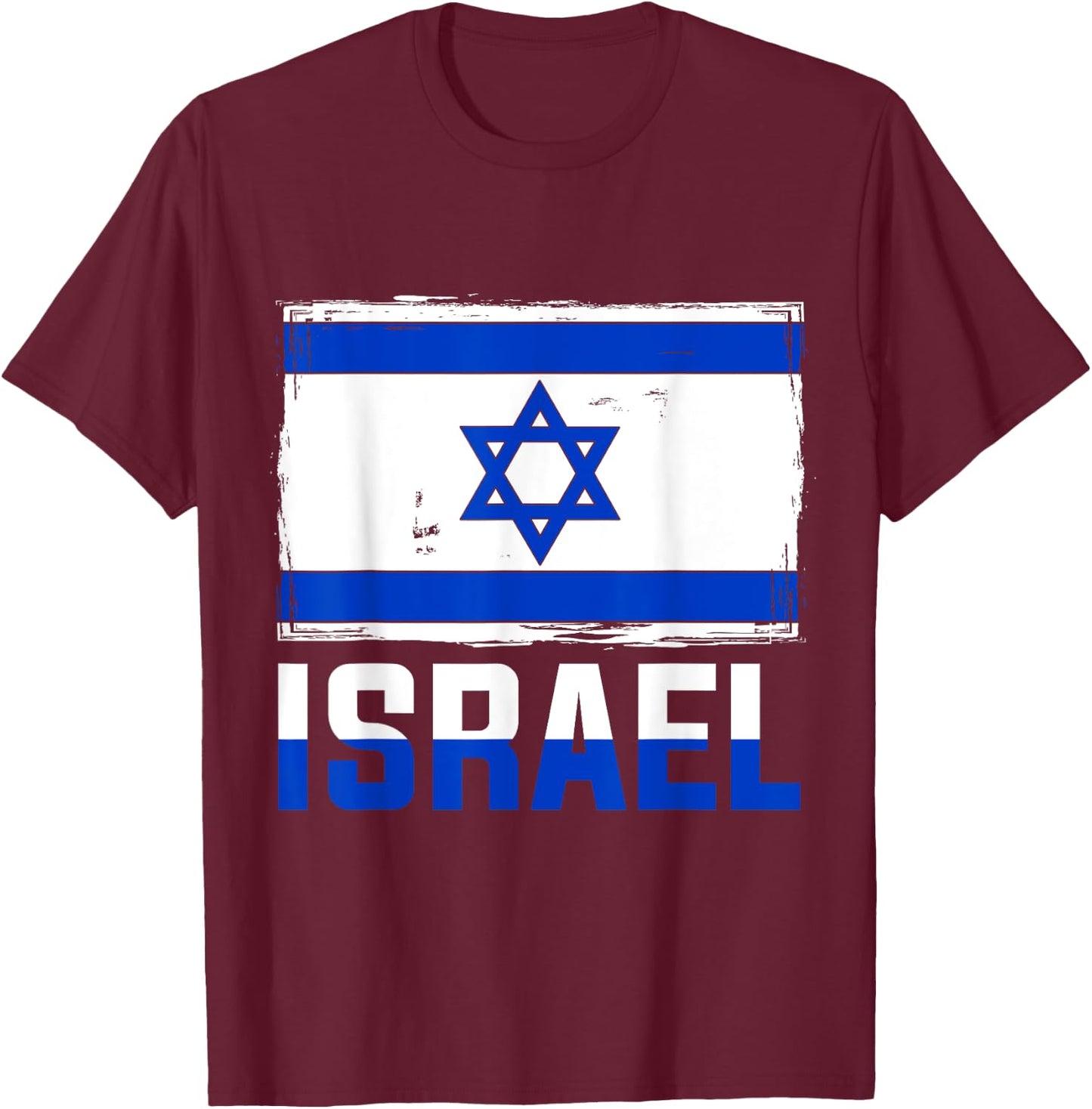 Israel Flag Israel T-Shirt - T-Shirt | Maroon