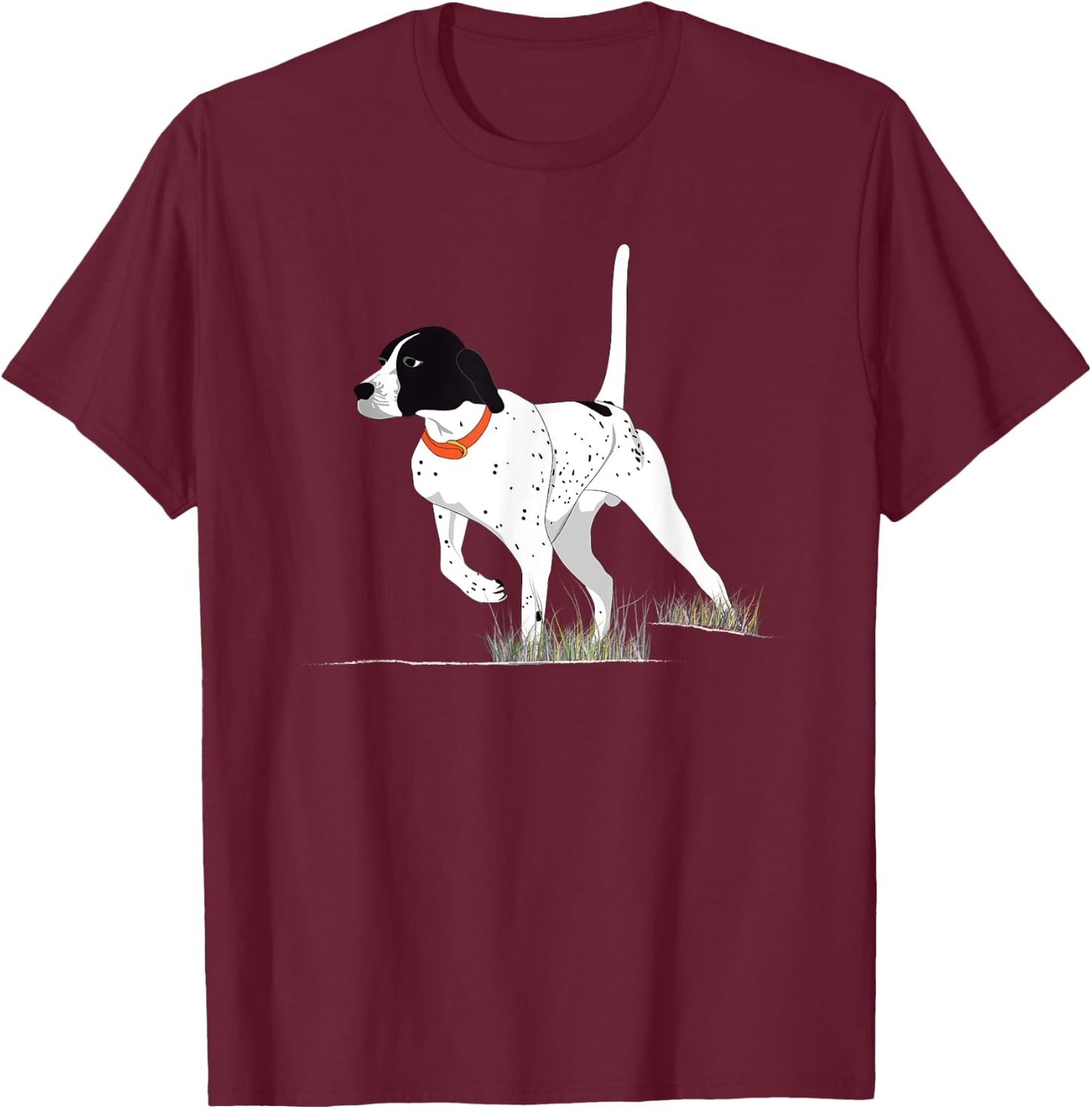 Bird Hunting for Hunter Men English Pointer Dog Graphic T-Shirt - T-Shirt | Maroon