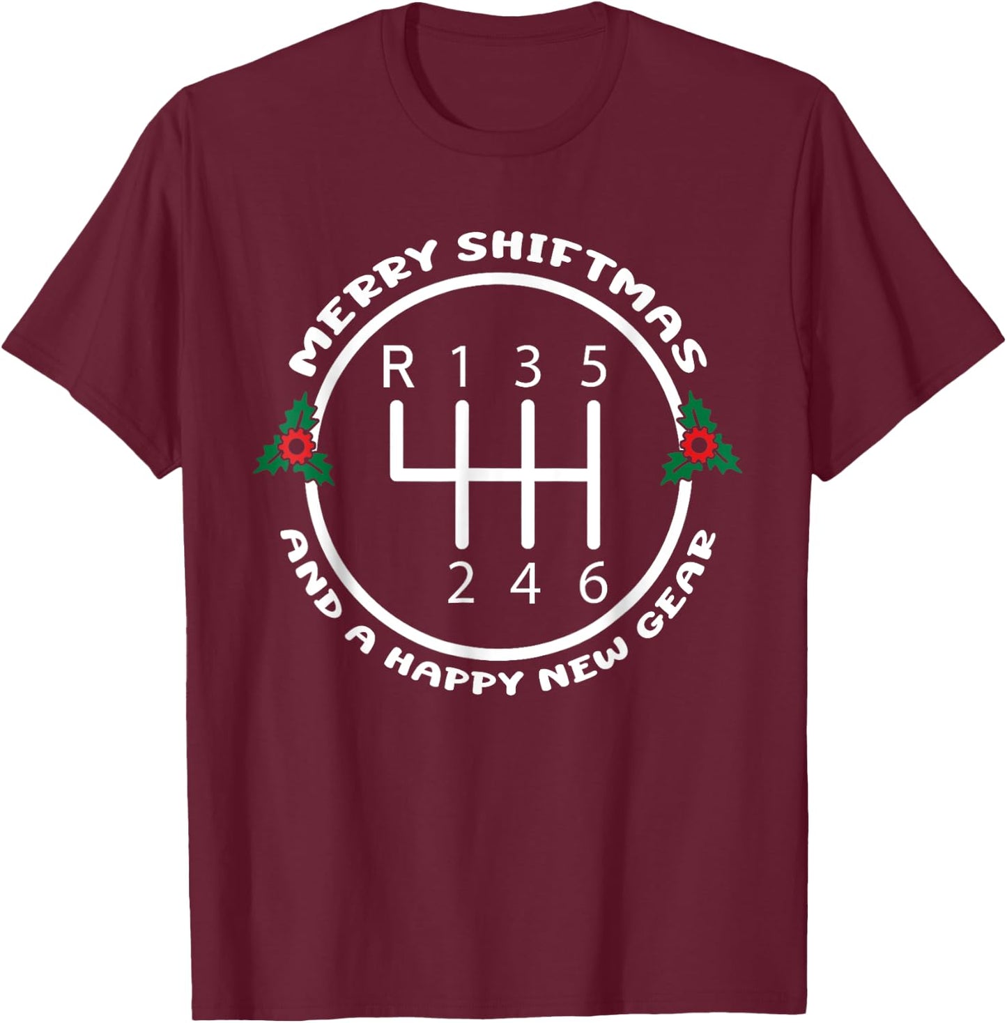 Car Guy Funny Auto Racing Mechanic Manual Christmas Car love T-Shirt - T-Shirt | Maroon