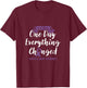 Vulvar Cancer Awareness Fight Purple Ribbon Cure Warrior T-Shirt - T-Shirt | Maroon