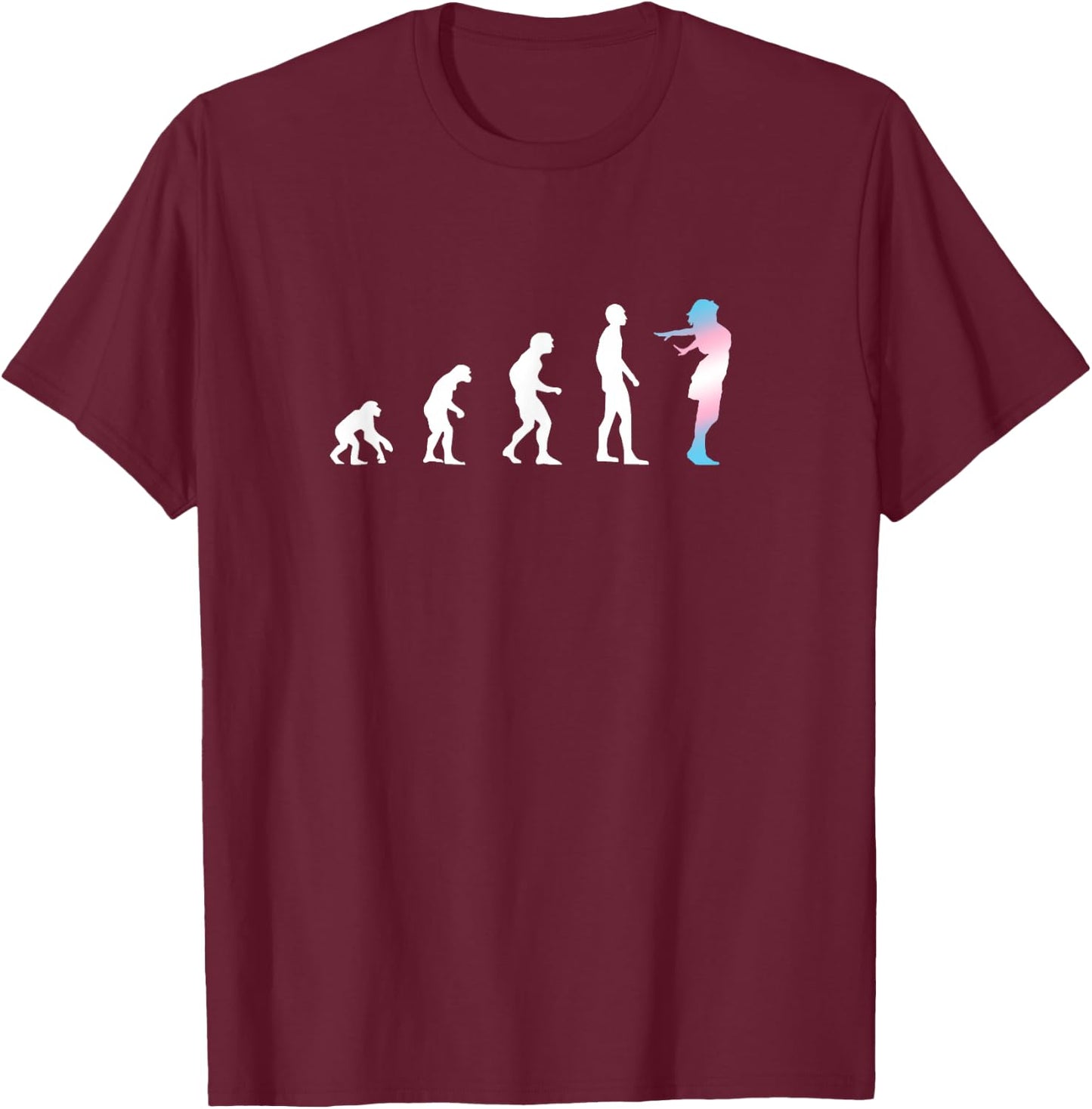 Male to Female Evolution - Transgender CSD Trans T-Shirt - T-Shirt | Maroon