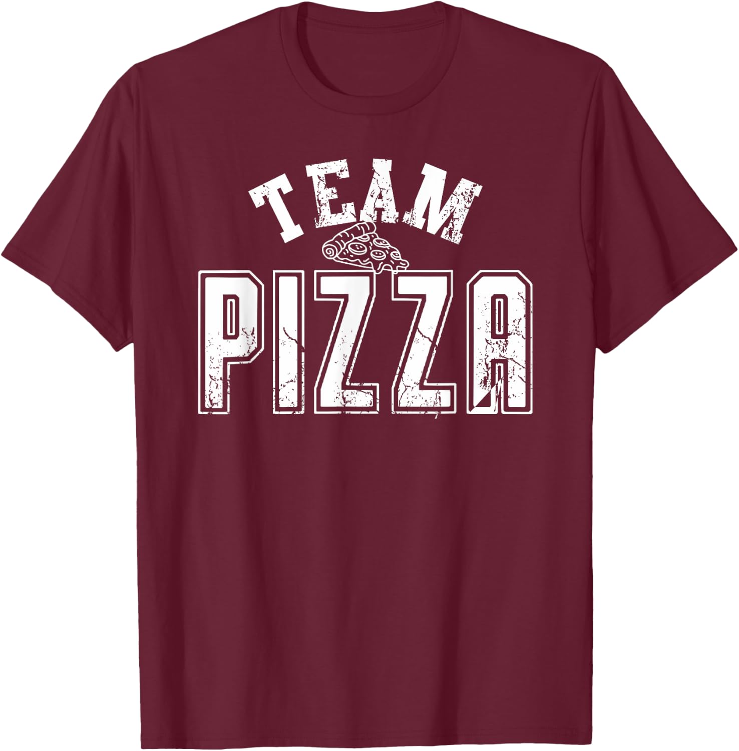 Team Pizza matching I love pizza lover women kids T-Shirt - T-Shirt | Maroon