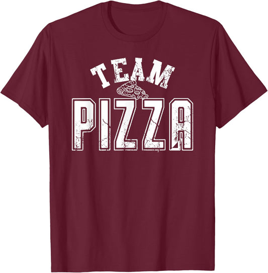 Team Pizza matching I love pizza lover women kids T-Shirt - T-Shirt | Maroon