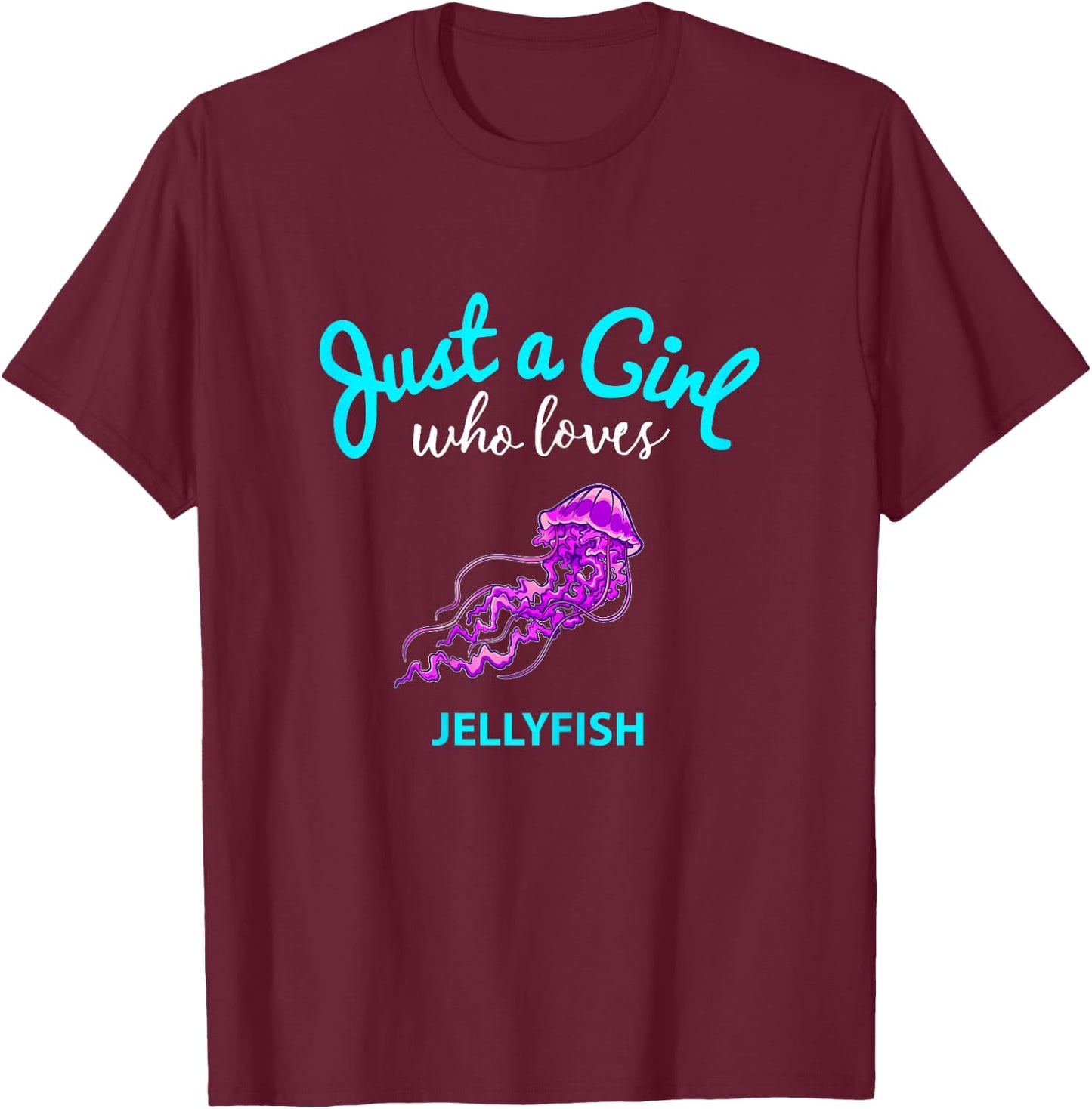 Jellyfish Shirt for Girls | Jellyfish for Children T-Shirt - T-Shirt | Maroon
