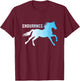Retro, Endurance, Running Horse T-Shirt - T-Shirt | Maroon