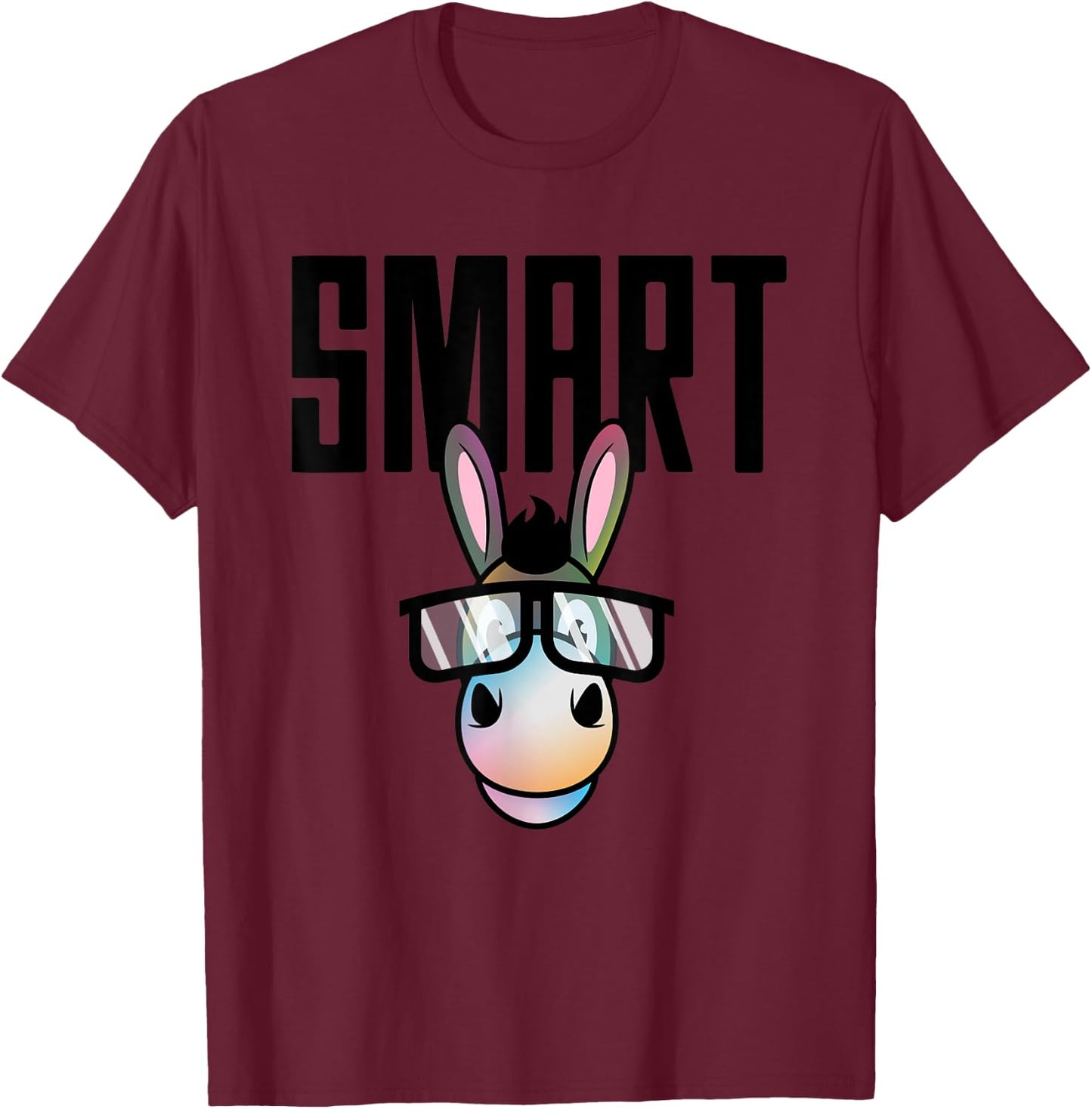 Funny Smart Donkey Horseback Riding Lover Gift Women T-Shirt - T-Shirt | Maroon