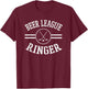 Beer League Ringer Superstar Legend Hockey Team Jersey T-Shirt - T-Shirt | Maroon