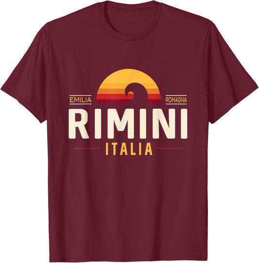 Rimini Italy | Rimini Emilia-Romagna Italia Retro Wave T-Shirt - T-Shirt | Maroon