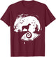 Irish Wolfhound Halloween Costume Moon Silhouette Creepy T-Shirt - T-Shirt | Maroon