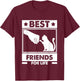 Cats Best Friends For Life Cat Best Friend Cat Women Girls Kids T-Shirt - T-Shirt | Maroon