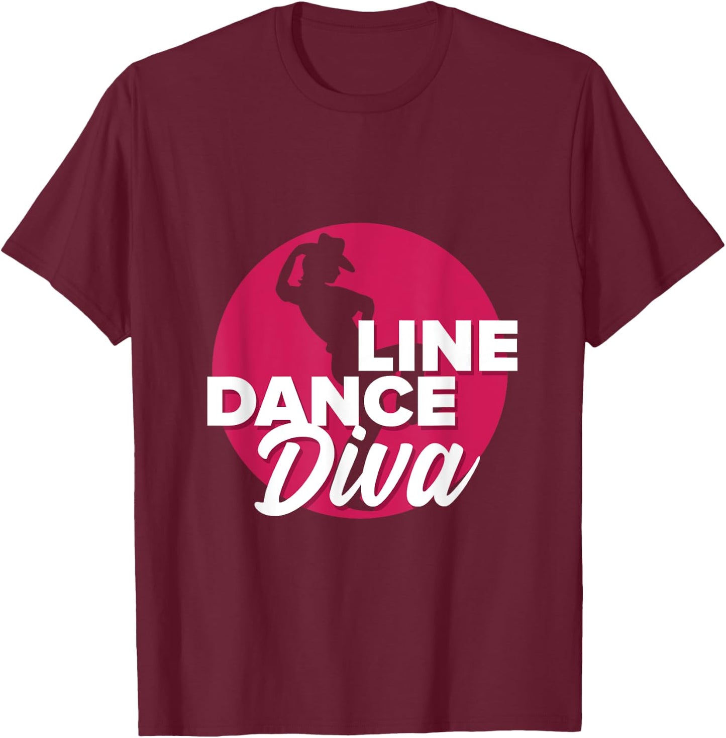 Cute Line Dance Diva Gift Line Dancers gift T-Shirt - T-Shirt | Maroon
