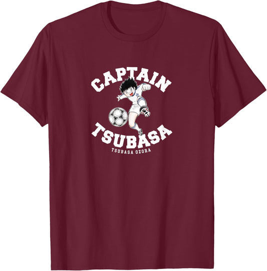 Captain Tsubasa (Tsubasa Elementary School Student) T-Shirt - T-Shirt | Maroon