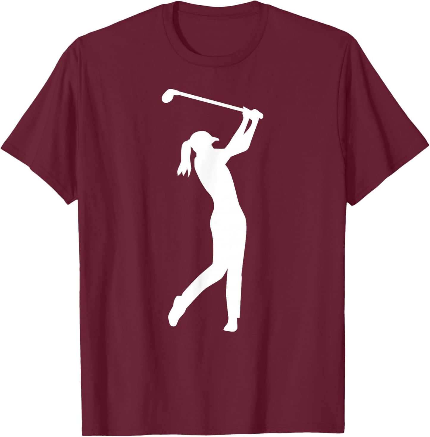 Golf woman girl T-Shirt - T-Shirt | Maroon