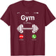 Gym is calling shirt, "Das Gymstudio nennennt shirt, funny T-Shirt - T-Shirt | Maroon
