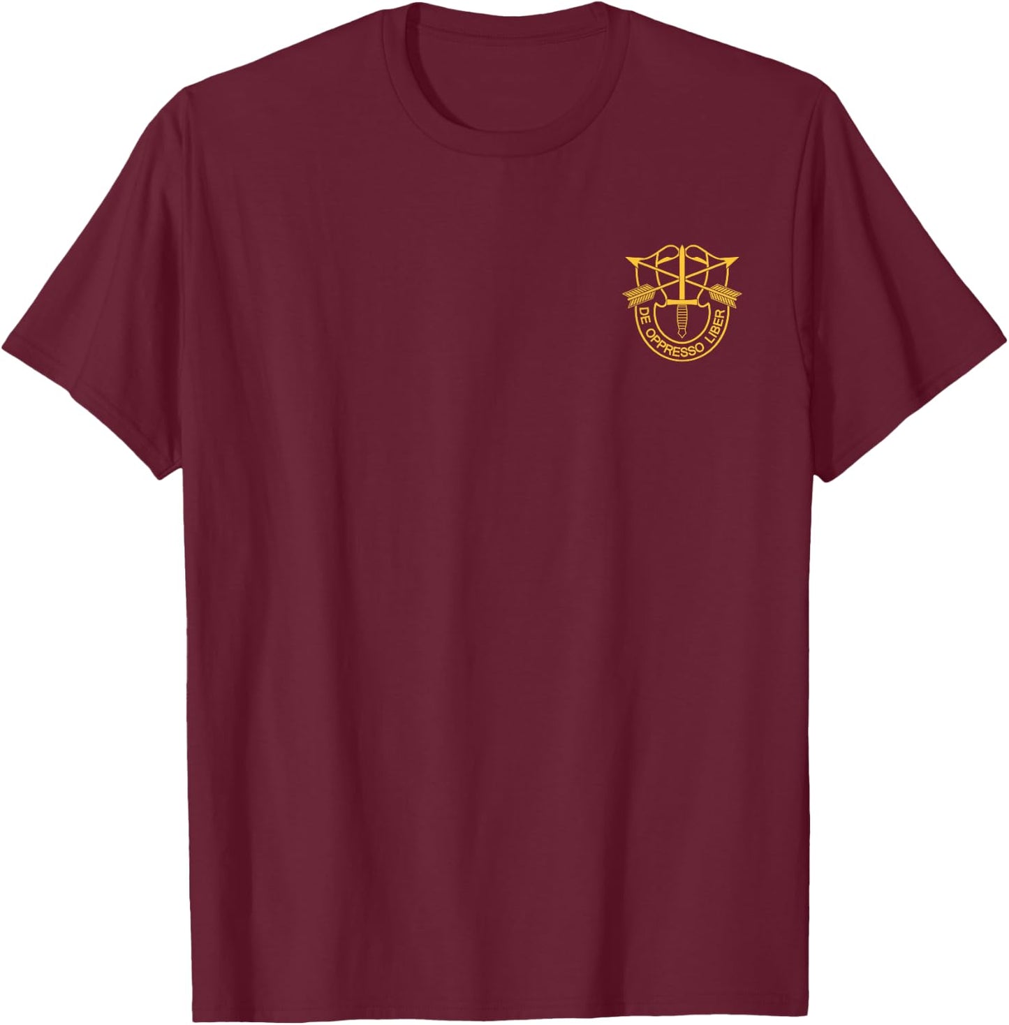US Army Special Forces Shirt - De Oppresso Liber Gift T-Shirt - T-Shirt | Maroon