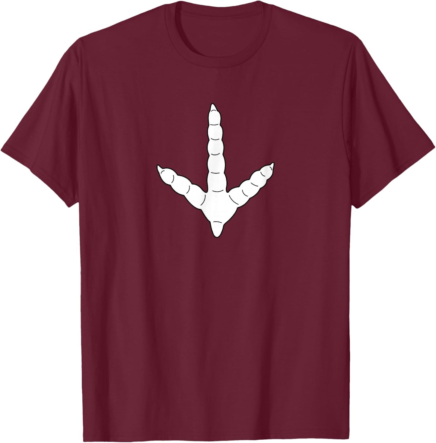 Wild Turkey Footprint Long Beard Tom Gobbler Track T-Shirt - T-Shirt | Maroon