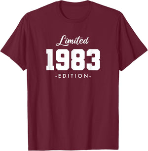 Gift 42 Year Old 1983 Limited Edition 42nd Birthday T-Shirt - T-Shirt | Maroon