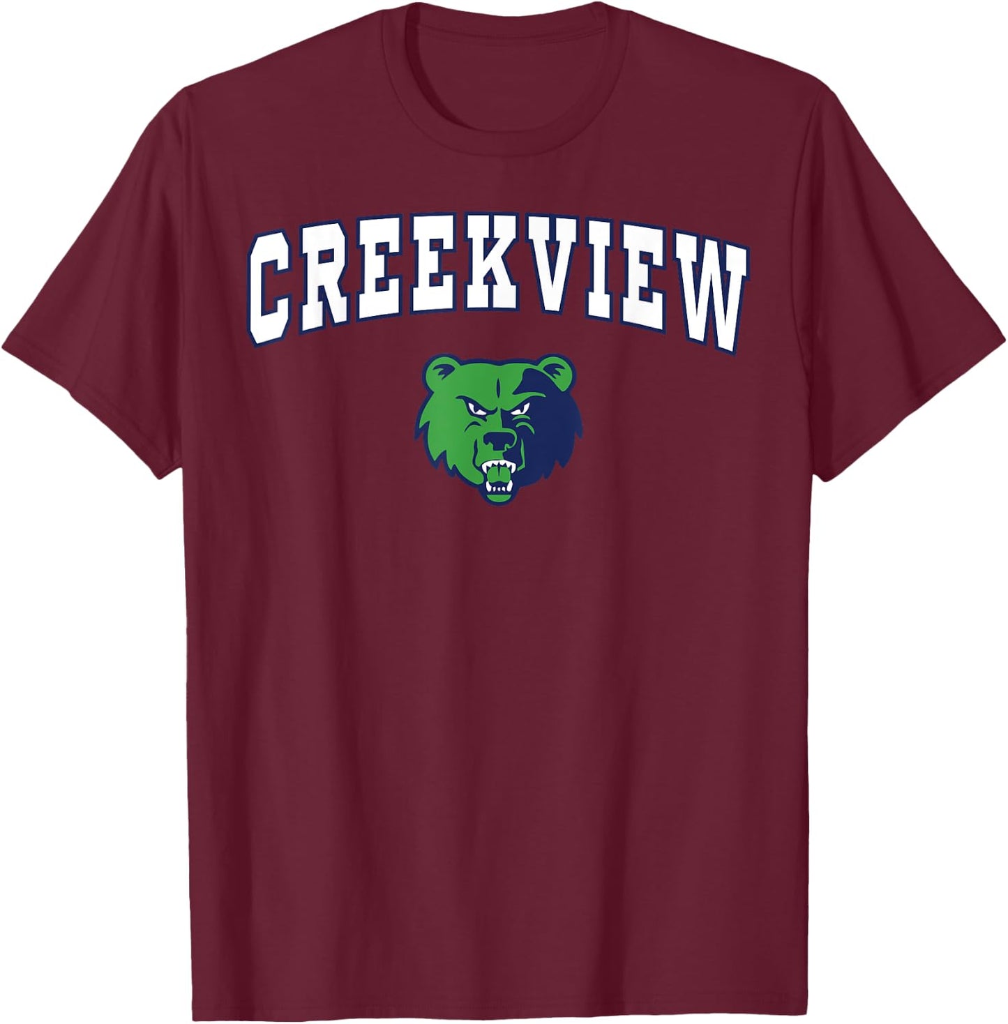 Creekview High School Grizzlies T-Shirt - T-Shirt | Maroon
