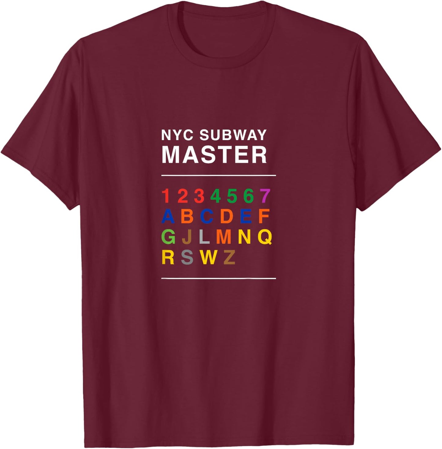 Kids Kids NYC Subway Master T-Shirt - T-Shirt | Maroon