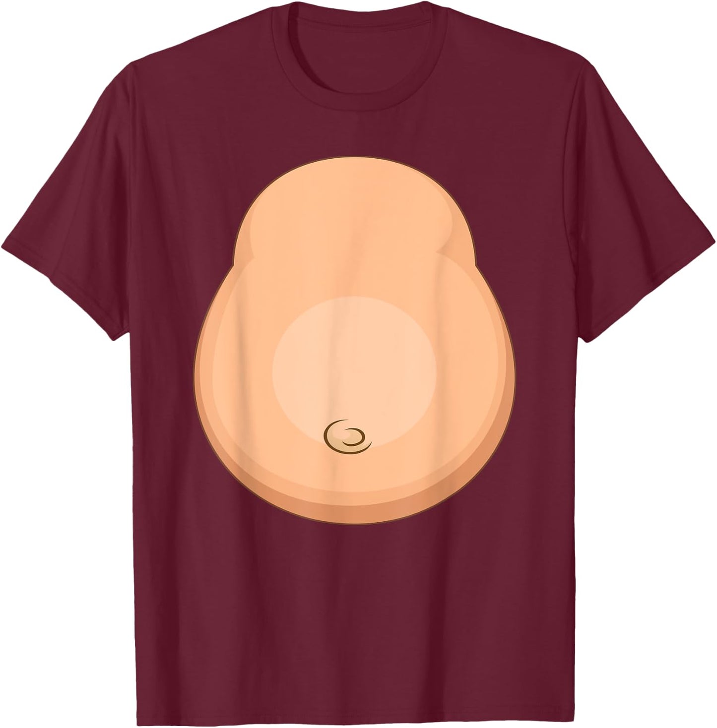 Funny Monkey Belly Costume Boys Men Halloween T-Shirt - T-Shirt | Maroon