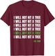 Funny Disc Golf : Frisbee Golf Humor, Hit A Tree T-Shirt - T-Shirt | Maroon