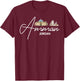 Amman Jordan City Skyline Map Travel T-Shirt - T-Shirt | Maroon