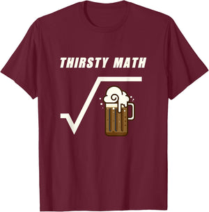 Root Beer Math Square Root of Beer T-Shirt - T-Shirt | Maroon