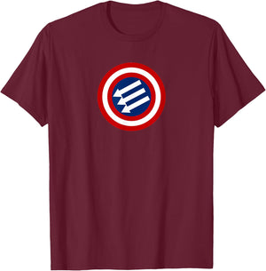 Three Arrows Iron Front T-Shirt - T-Shirt | Maroon