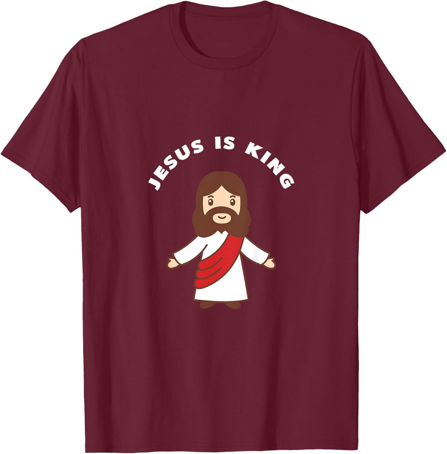 Kids Jesus Is King T-Shirt - T-Shirt | Maroon
