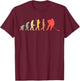 Retro Ice Hockey Evolution Gift Ice Hockey Players T-Shirt - T-Shirt | Maroon