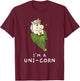 Funny Unicorn Corn Pajamas Girls Kids Farmer Gifts T-Shirt - T-Shirt | Maroon