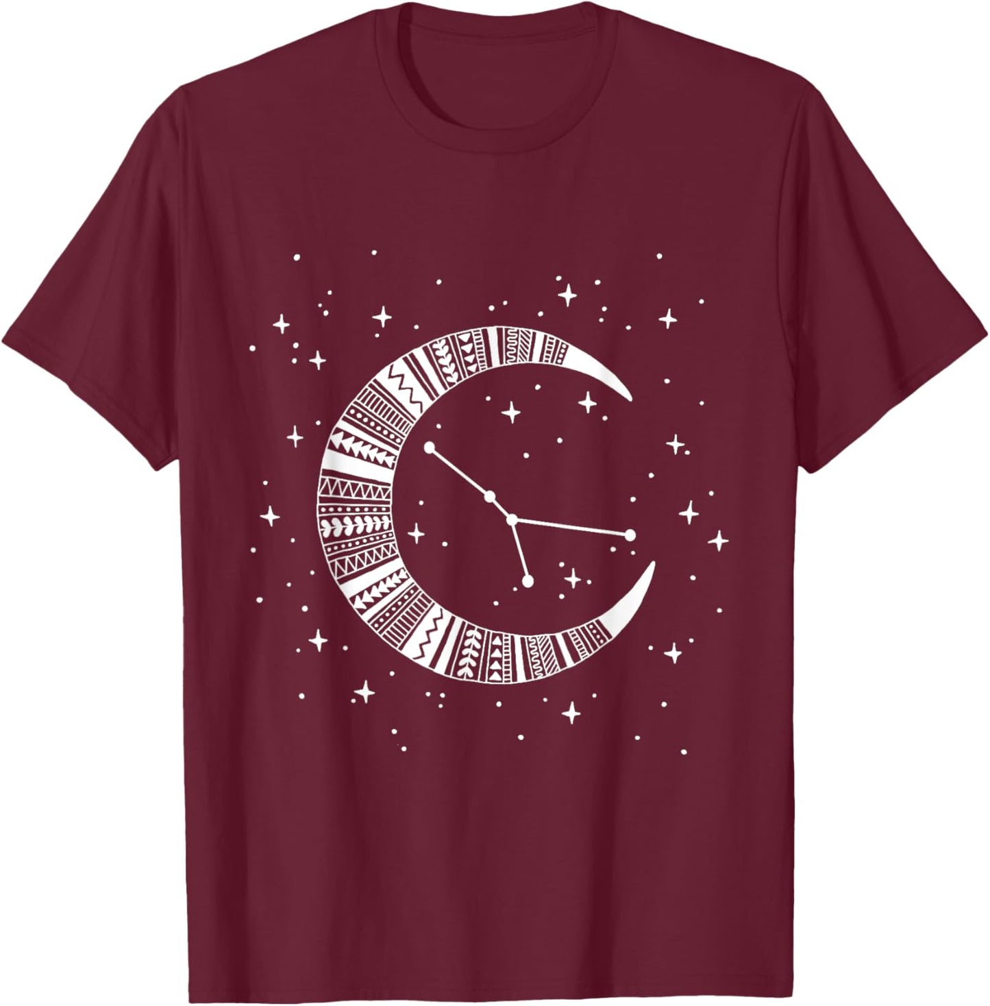 Cancer Zodiac Moon Stars Constellation Cancer T-Shirt - T-Shirt | Maroon