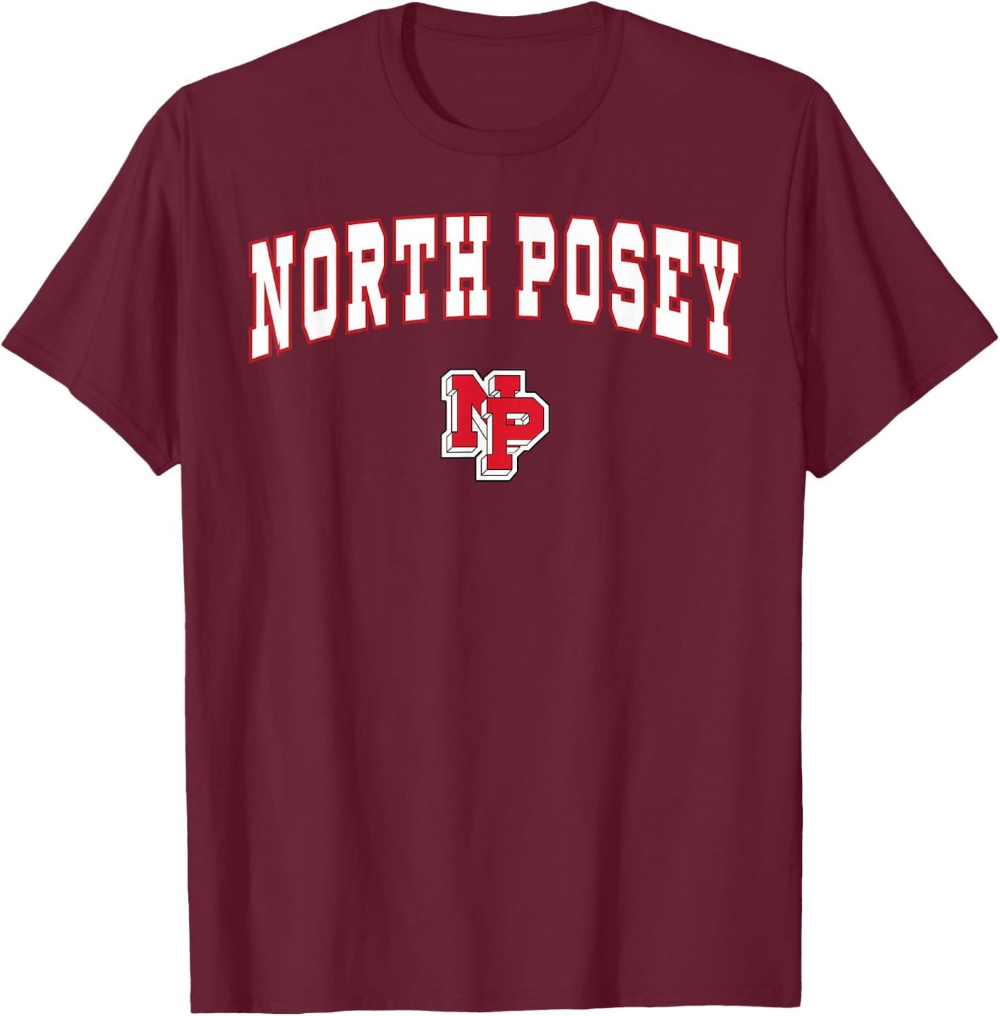 North Posey High School Vikings T-Shirt - T-Shirt | Maroon