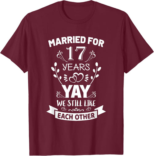 Married for 17 Years 17th Anniversary Gift Husband Wife