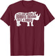 Rhino Horn Rhinoceros Animal Wildlife Lover Safari Africa T-Shirt - T-Shirt | Maroon