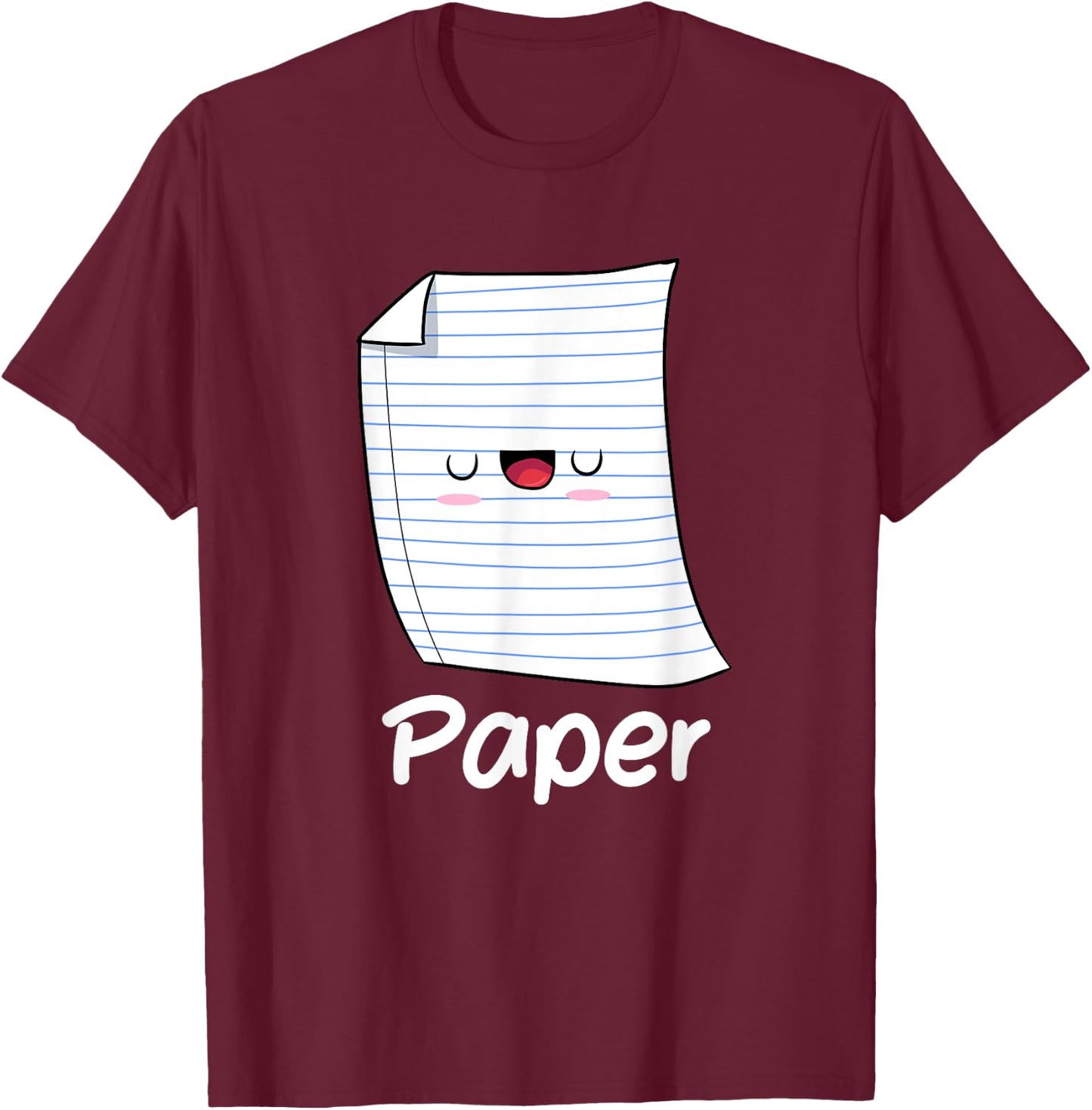 Funny Group Halloween Outfit - Rock Paper Scissors Costume T-Shirt - T-Shirt | Maroon