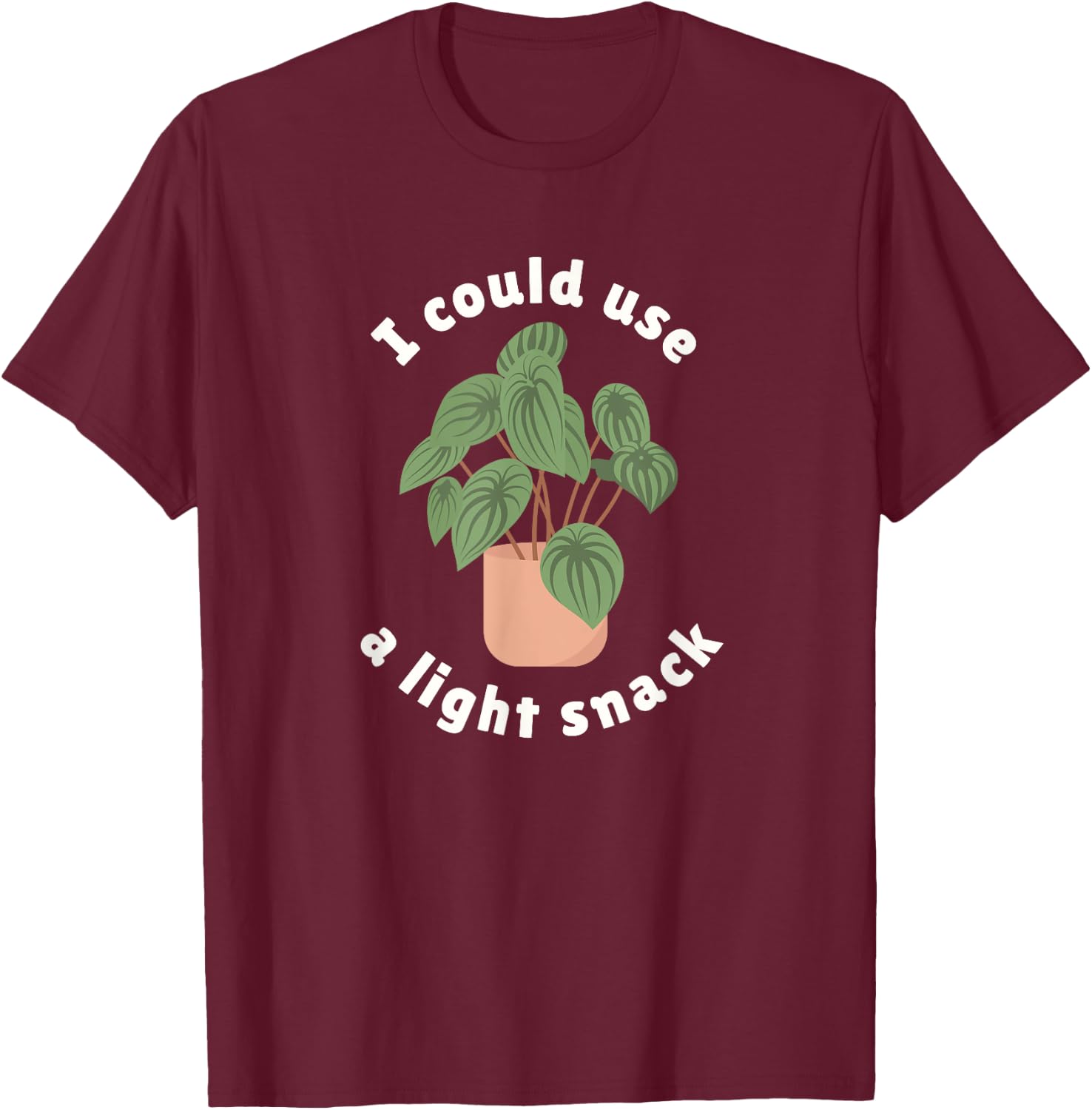 I Could Use A Light Snack Funny Photosynthesis Plant Lover T-Shirt - T-Shirt | Maroon