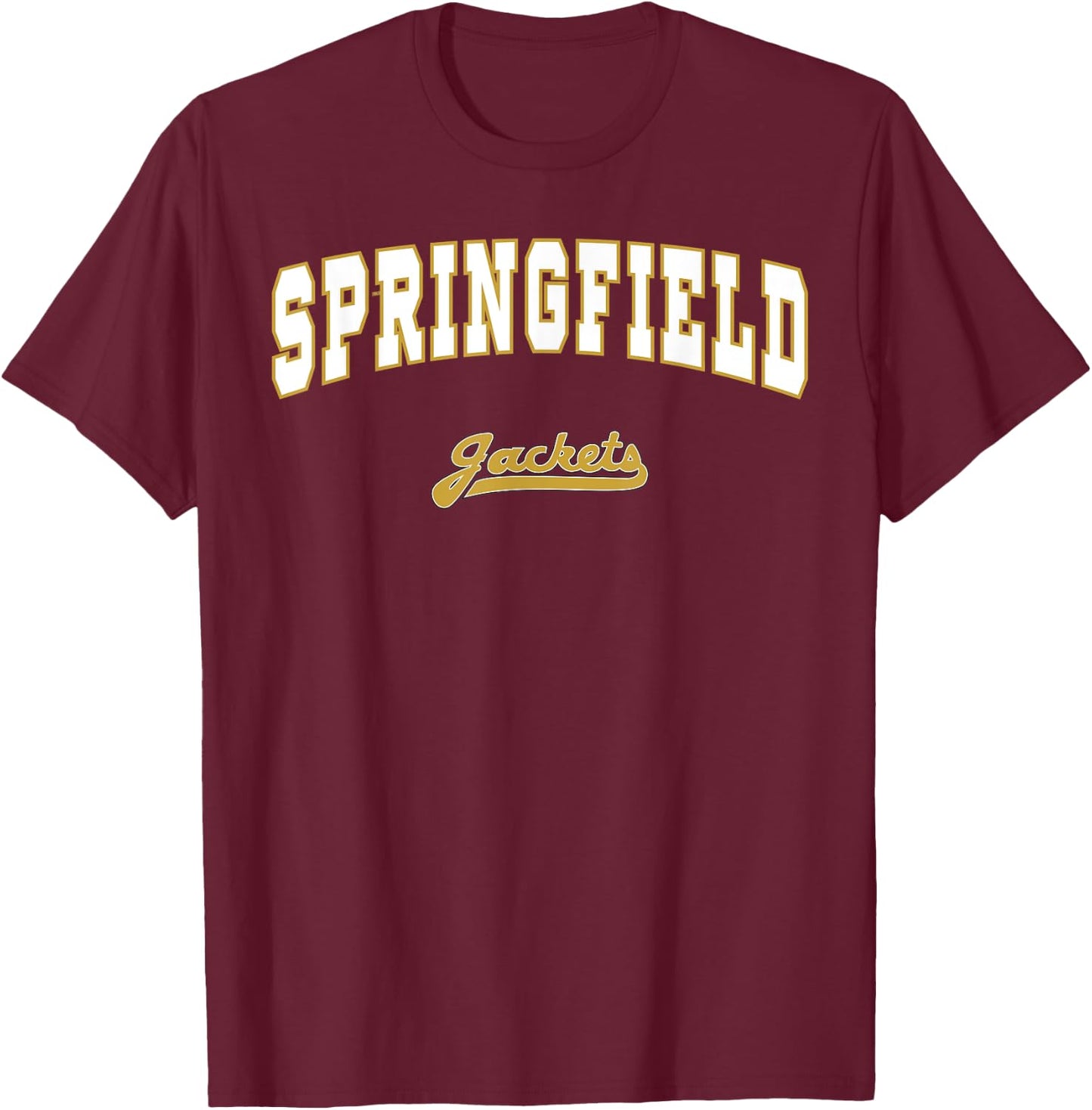 Springfield High School Yellowjackets T-Shirt - T-Shirt | Maroon