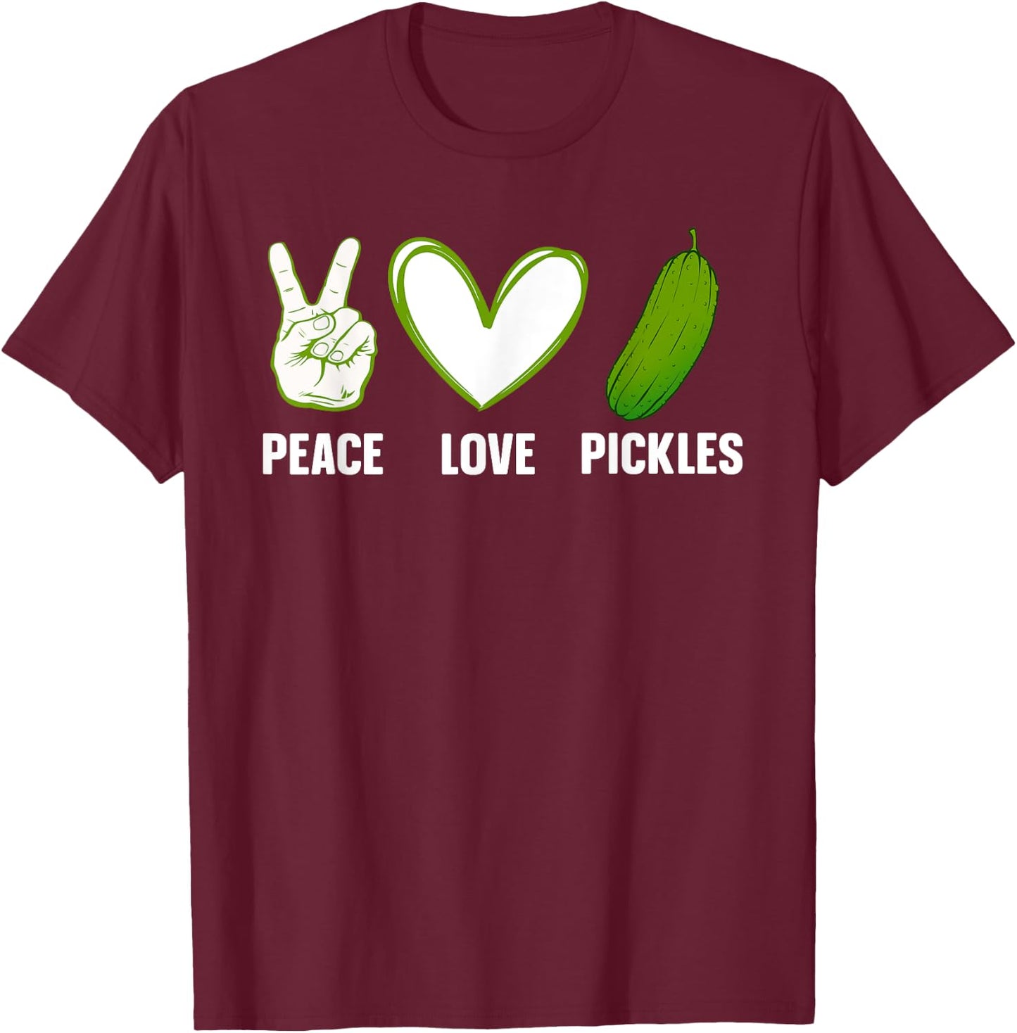Funny Pickle Themed Design Women Kids Pickle Lover T-Shirt - T-Shirt | Maroon