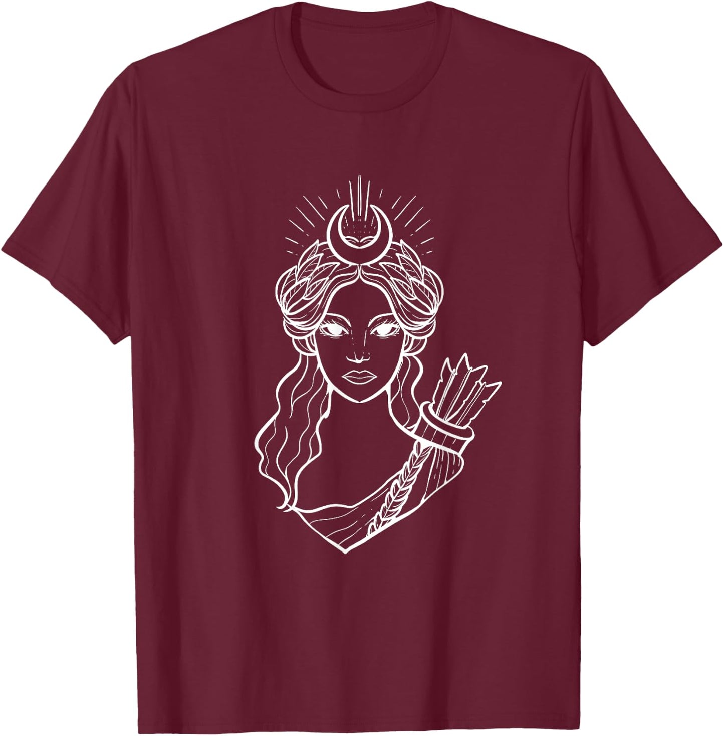 Artemis Hunt Goddess Mythology Fan And Hunter T-Shirt - T-Shirt | Maroon