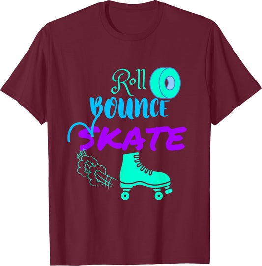 Roll Bounce Skate | Rollerskating T-Shirt - T-Shirt | Maroon