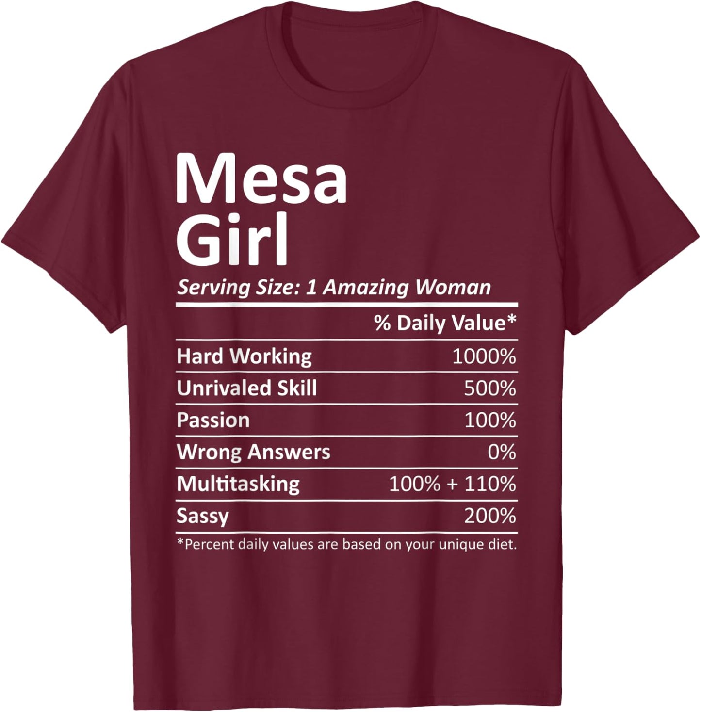 MESA GIRL AZ ARIZONA Funny City Home Roots USA Gift T-Shirt - T-Shirt | Maroon