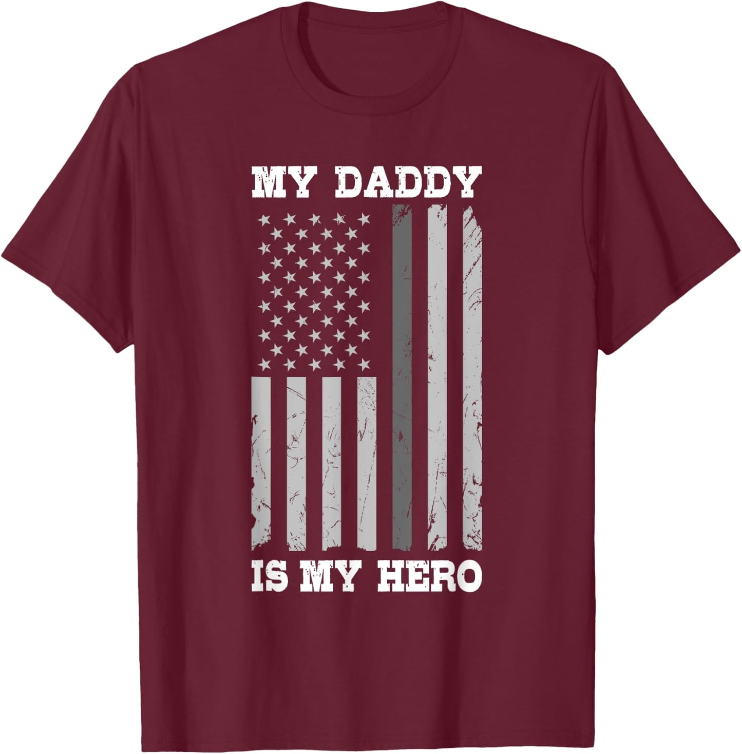 Corrections Officer Daughter Shirt My Daddy Is My Hero Son T-Shirt - T-Shirt | Maroon