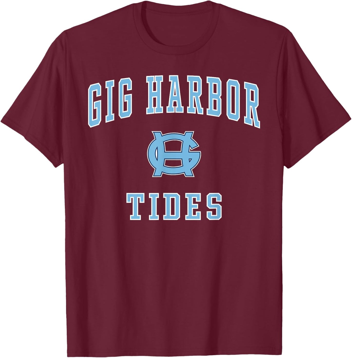 Gig Harbor High School Tides T-Shirt - T-Shirt | Maroon