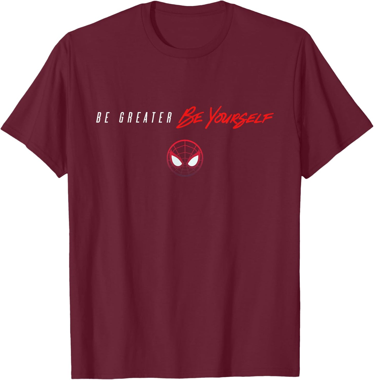 Marvel Spider-Man: Miles Morales Game Be Greater Be Yourself T-Shirt - T-Shirt | Maroon