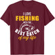 I love fishing with the best catch my life wife girlfriend T-Shirt - T-Shirt | Maroon