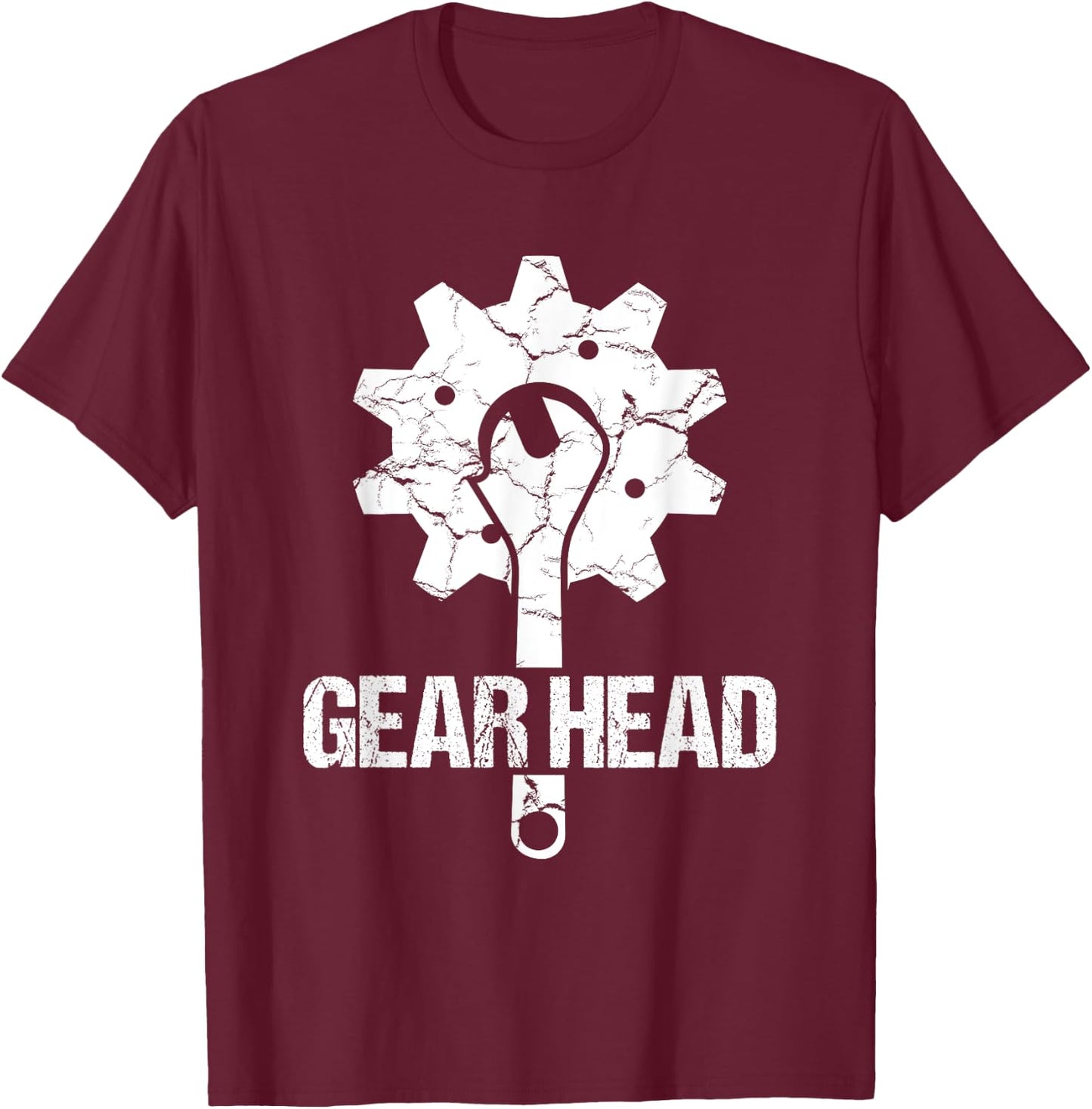 Gear Head Motorcycle Motorsports Bicycle Biker Gift T-Shirt - T-Shirt | Maroon