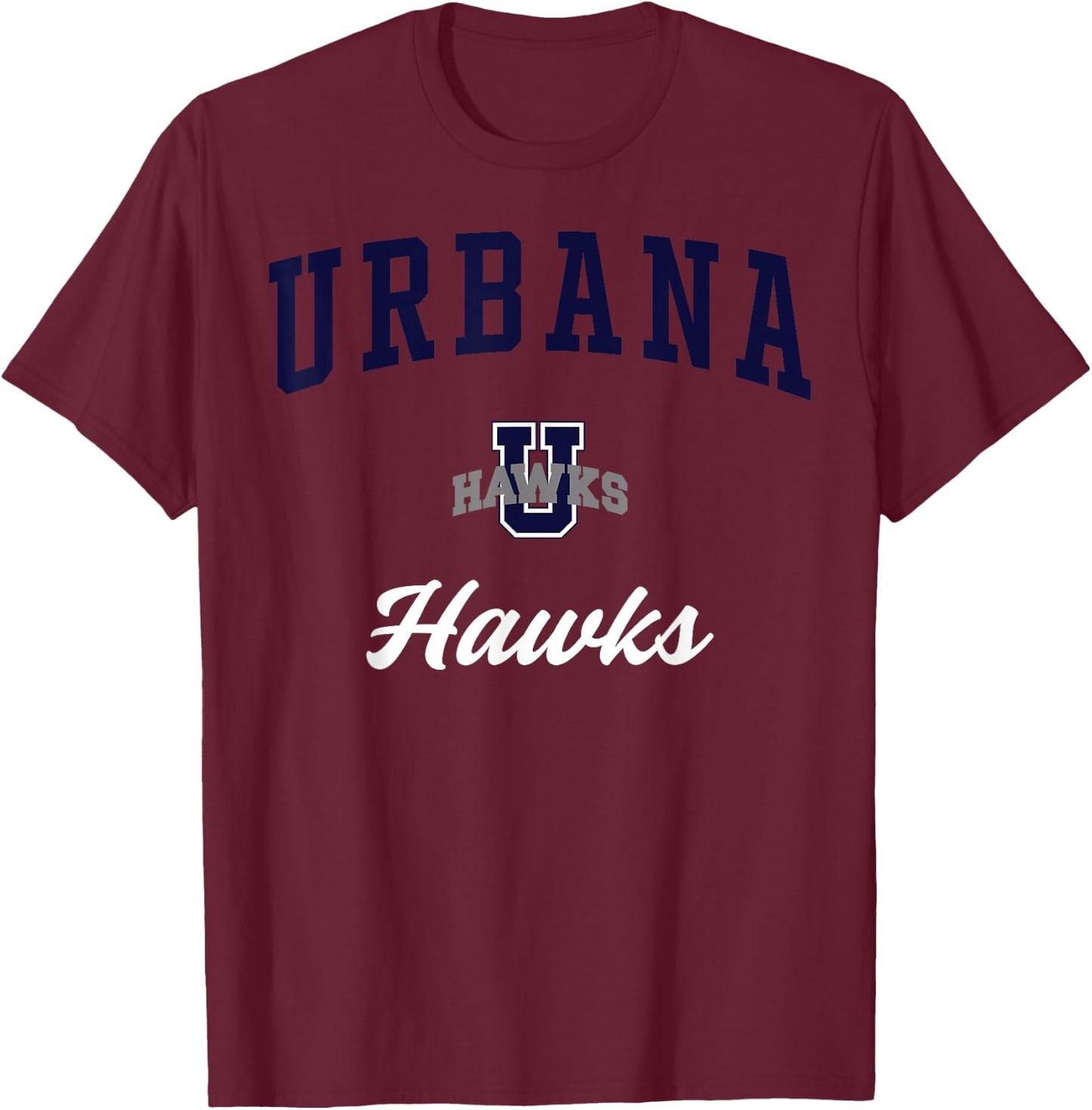 Urbana High School Hawks T-Shirt - T-Shirt | Maroon